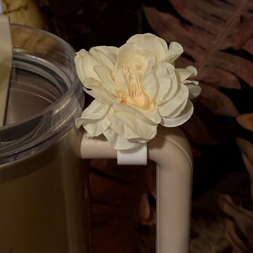 Beautiful Pearl and Flower Cup Handle Clip Combo – Tumbler Charm Accessory