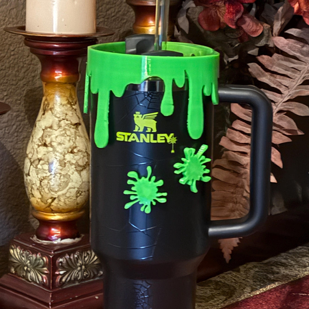 Slime drips Lid Halo Bangle and Boot for Stanley tumblers, Tumbler Sleeves