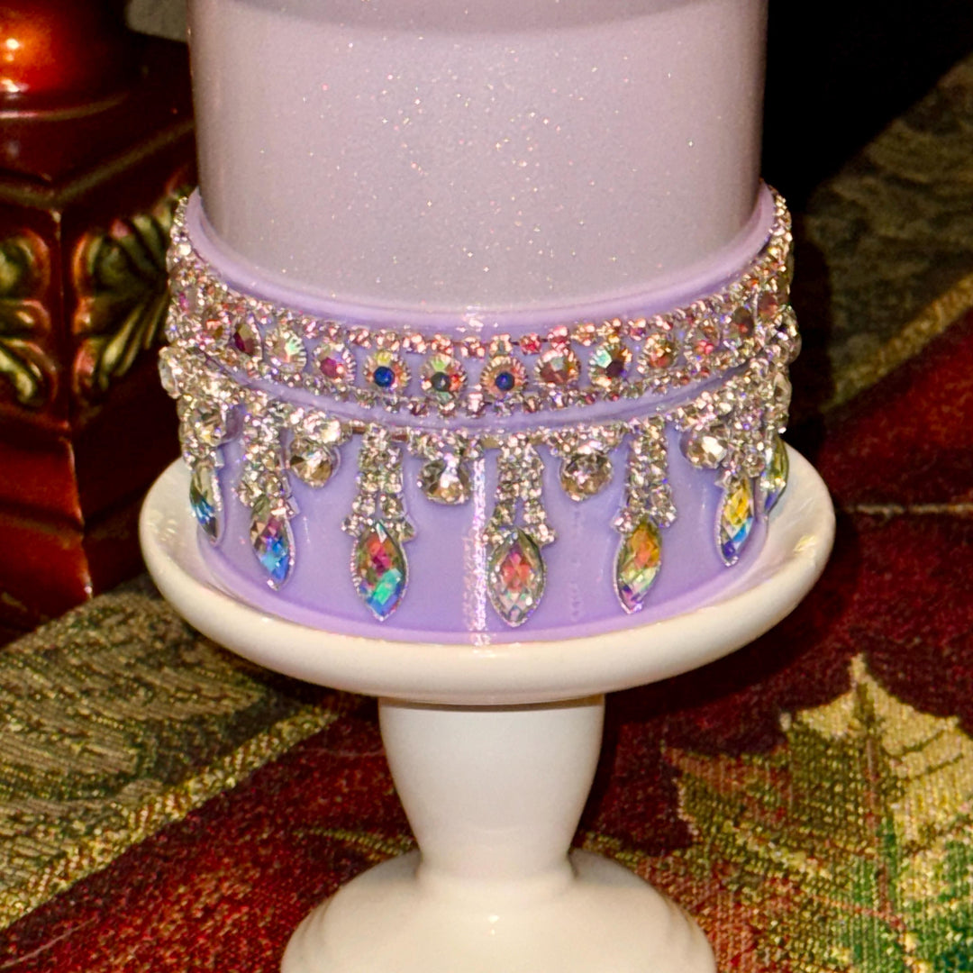 Lavender Iridescent Rhinestone Royal Princess Accessory Collection for Stanley tumblers, Princess Crown Topper Bling Bangle Band