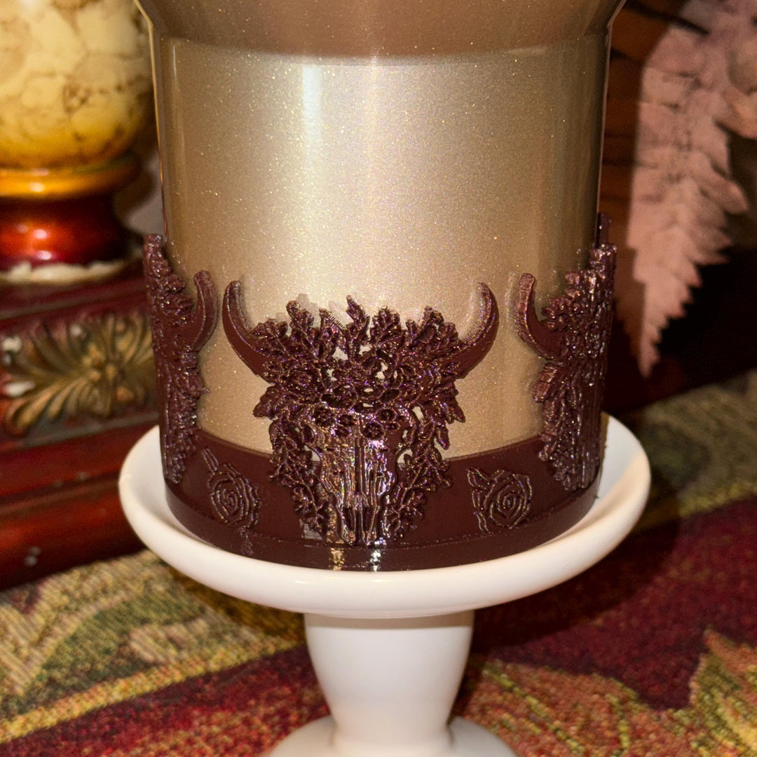 Bull Horns with Flowers Tumbler Boot, Rodeo Cup Sleeve, fits your Stanley Tumblers, Unique Gift
