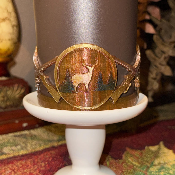 Deer Hunting Tumbler Boot, Fathers Day, fits your 20/30 oz 40 oz Stanley Tumblers, Unique Gift, brown and gold matching colors