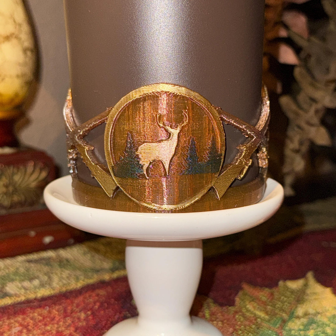 Deer Hunting Tumbler Boot, Fathers Day, fits your 20/30 oz 40 oz Stanley Tumblers, Unique Gift, brown and gold matching colors