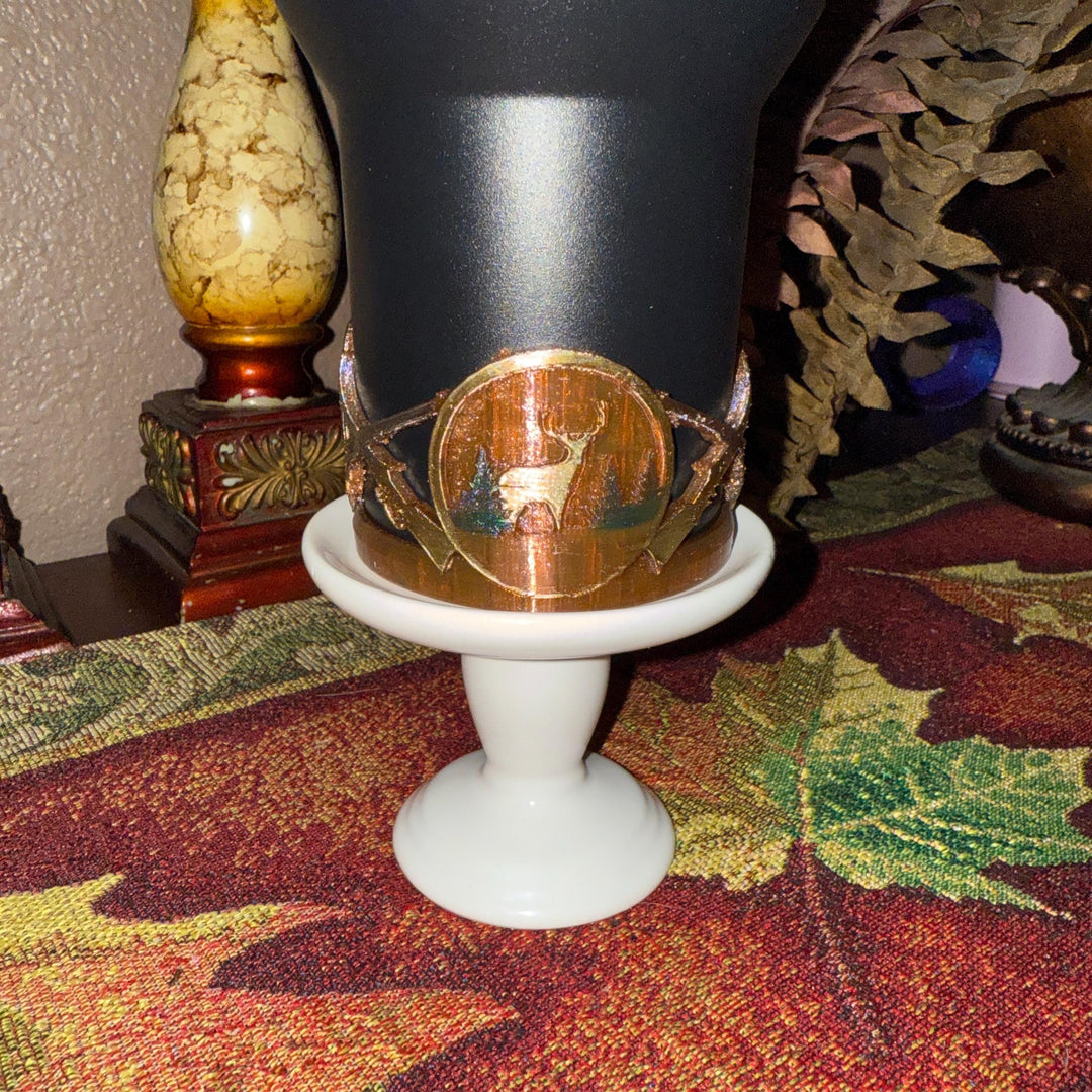 Deer Hunting Tumbler Boot, Fathers Day, fits your 20/30 oz 40 oz Stanley Tumblers, Unique Gift, brown and gold matching colors