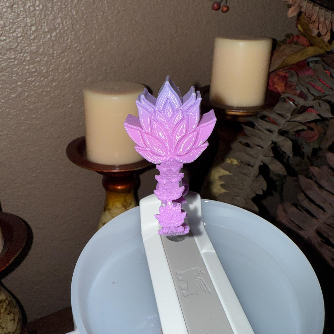 Beautiful Spring Pastel Floral Lotus Flower Tumbler Boot, Straw Topper, Tumbler Boot Sleeve, fits your Stanley Tumblers