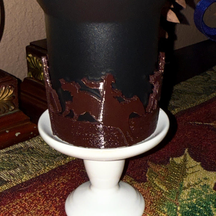 Cowboy and Horse Tumbler Boot, Bronco Riding Rodeo Cup Sleeve, fits your Stanley Hydrojug Tumblers, Unique Gift, custom colors