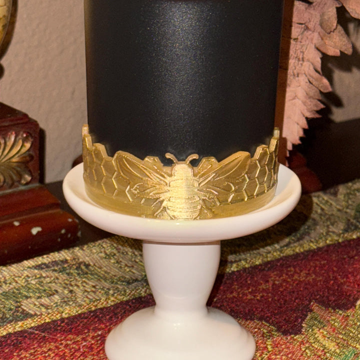 Bee Honeycomb Tumbler Boot or Halo Bangle, Tumbler Boot Sleeve, Unique Gift gold accents