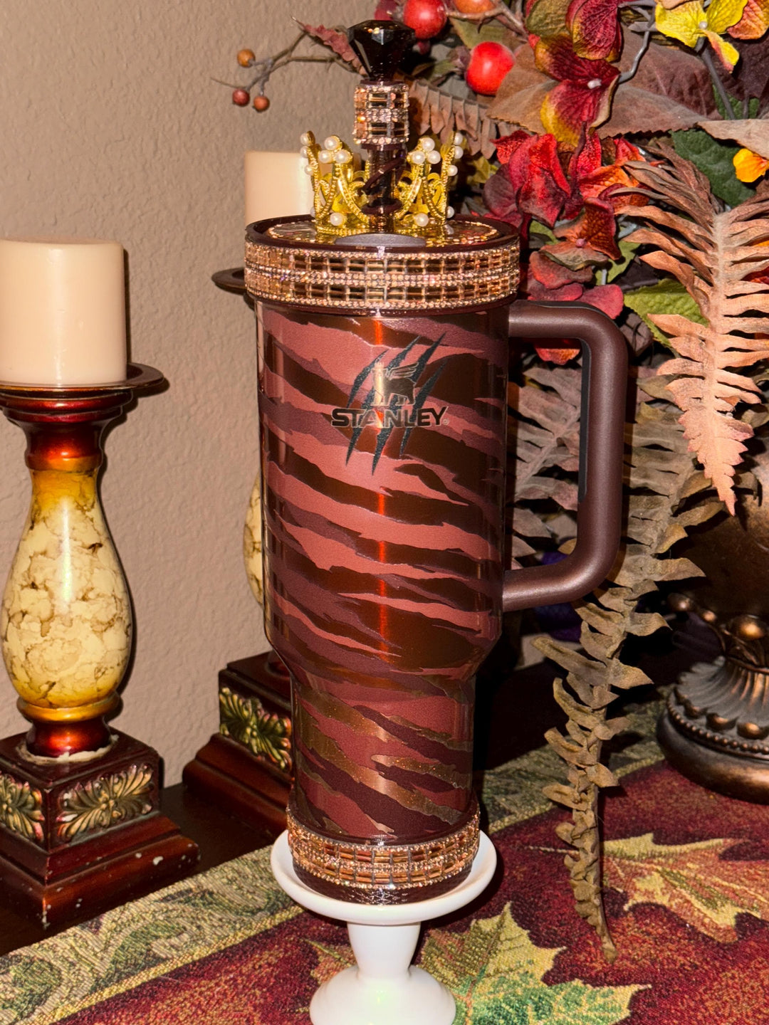 Copper Rhinestone Fancy Boot Bangle Band Royal Princess Accessory Collection for Stanley tumblers, accent jewelry, unique gift