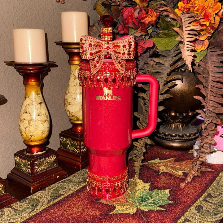 Scarlet Fancy Rhinestone Princess Accessory Collection, Stanley tumblers Crown Topper, Royal Queen Halo Bling Bangle Band Boot Straw magnets