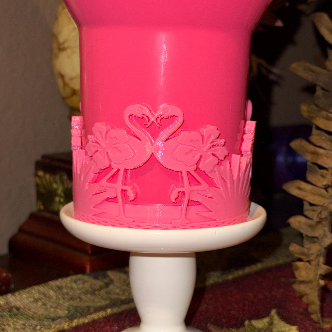 Tropical Flamingo Tumbler Boot, Cabana beach Tumbler Boot Sleeve, Unique Gift, multiple color
