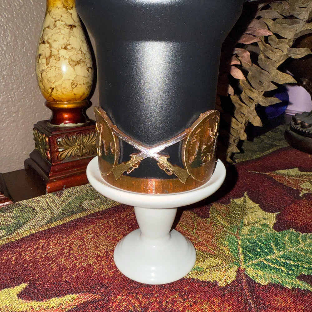 Deer Hunting Tumbler Boot, Fathers Day, fits your 20/30 oz 40 oz Stanley Tumblers, Unique Gift, brown and gold matching colors