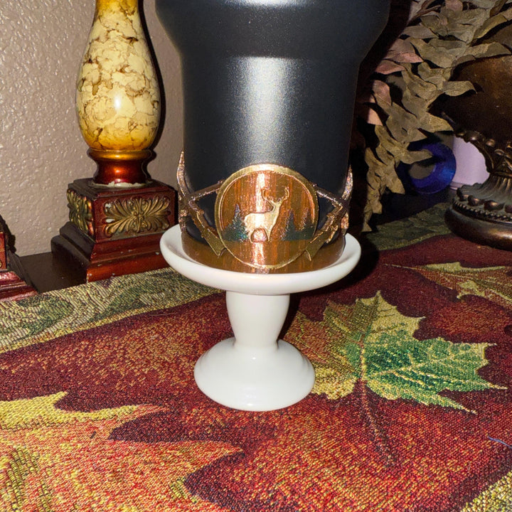 Deer Hunting Tumbler Boot, Fathers Day, fits your 20/30 oz 40 oz Stanley Tumblers, Unique Gift, brown and gold matching colors