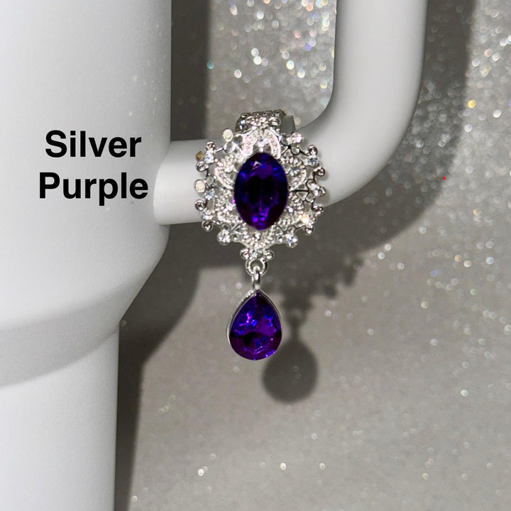 Beautiful Gold Hanging Rhinestone Cup Handle Clip – Magnetic Tumbler Charm Accessory