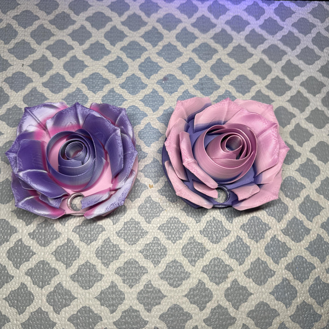 Spring 3D Pink Purple Rose Tumbler Topper that fit the Stanley Tumbler lids, Rose decorator lid, 3D Decorative Lid, Easter