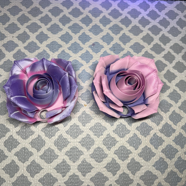 Spring 3D Pink Purple Rose Tumbler Topper that fit the Stanley Tumbler lids, Rose decorator lid, 3D Decorative Lid, Easter