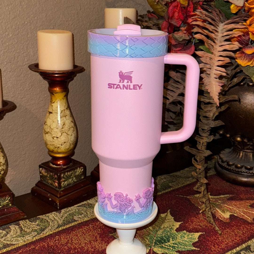 Mermaid Tumbler Boot or Halo, Cup Bangle Sleeve, summer beach themed cup sleeve, Fit's Stanley Tumblers, Protective Sleeve