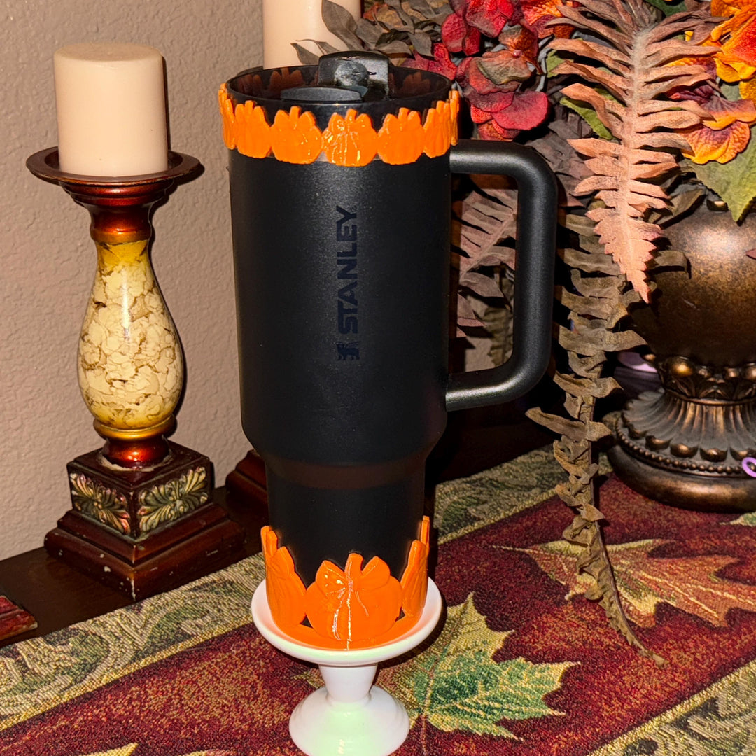 Halloween Pumpkin Tumbler Boot or Halo, Halloween Tumbler Sleeve, Festive Tumbler Accessories for 30 and 40 oz Tumblers, Unique Gift