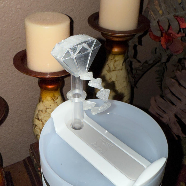 Fancy Diamond Embossed Princess Tumbler Boot, straw topper, Cup Sleeve, fits Stanley Tumblers, Unique Bride Gift
