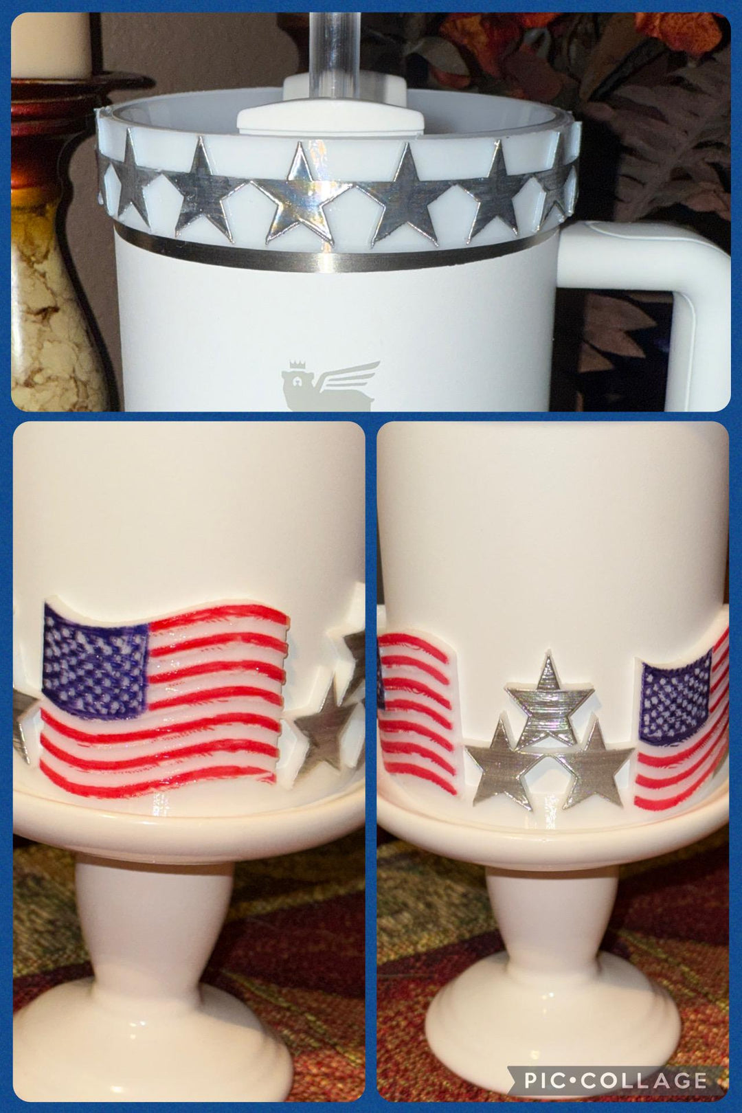 American Flag Tumbler Boot, Independence Day, fourth 4th of July, Stars and Stripes, red white blue, cup sleeve