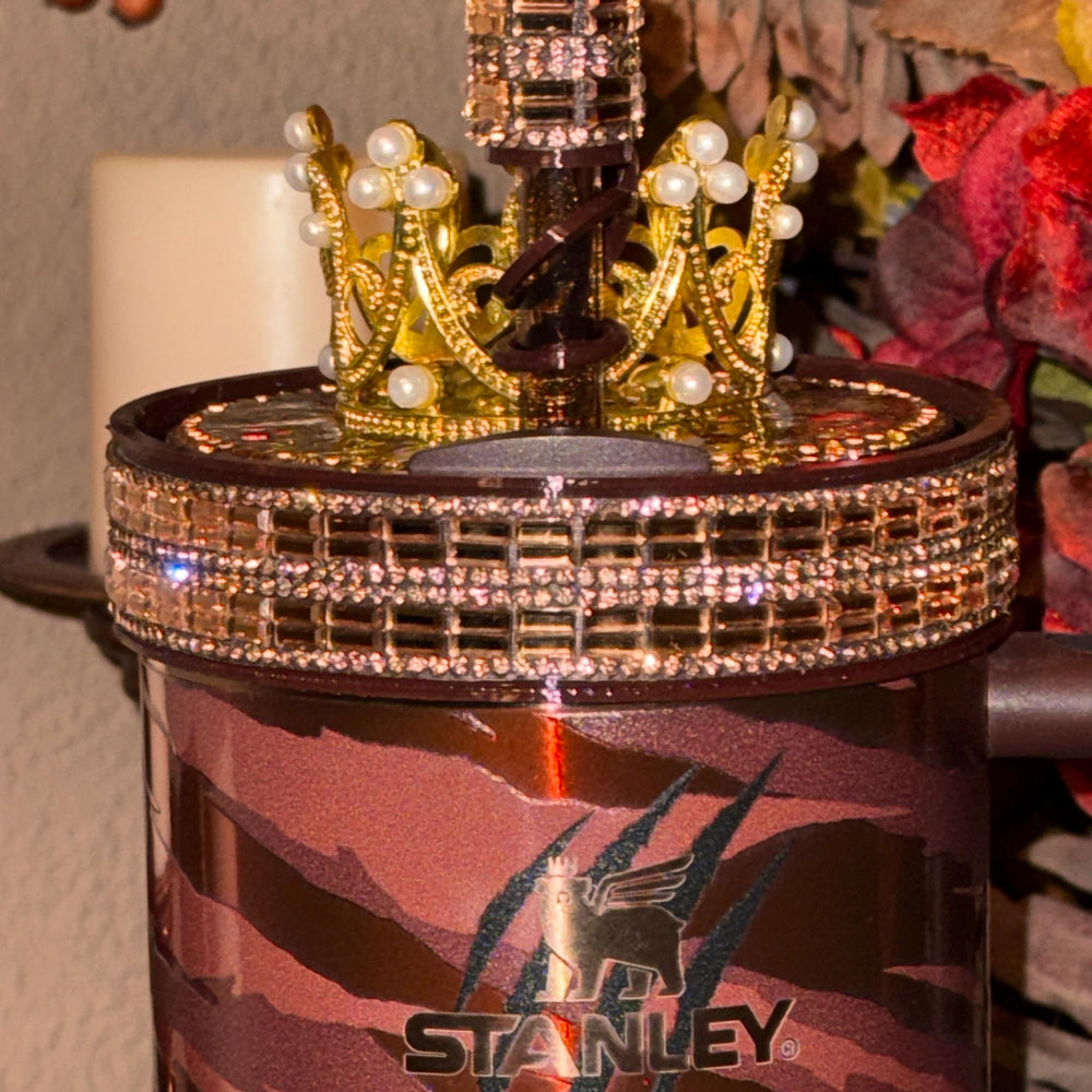 Copper Rhinestone Fancy Boot Bangle Band Royal Princess Accessory Collection for Stanley tumblers, accent jewelry, unique gift