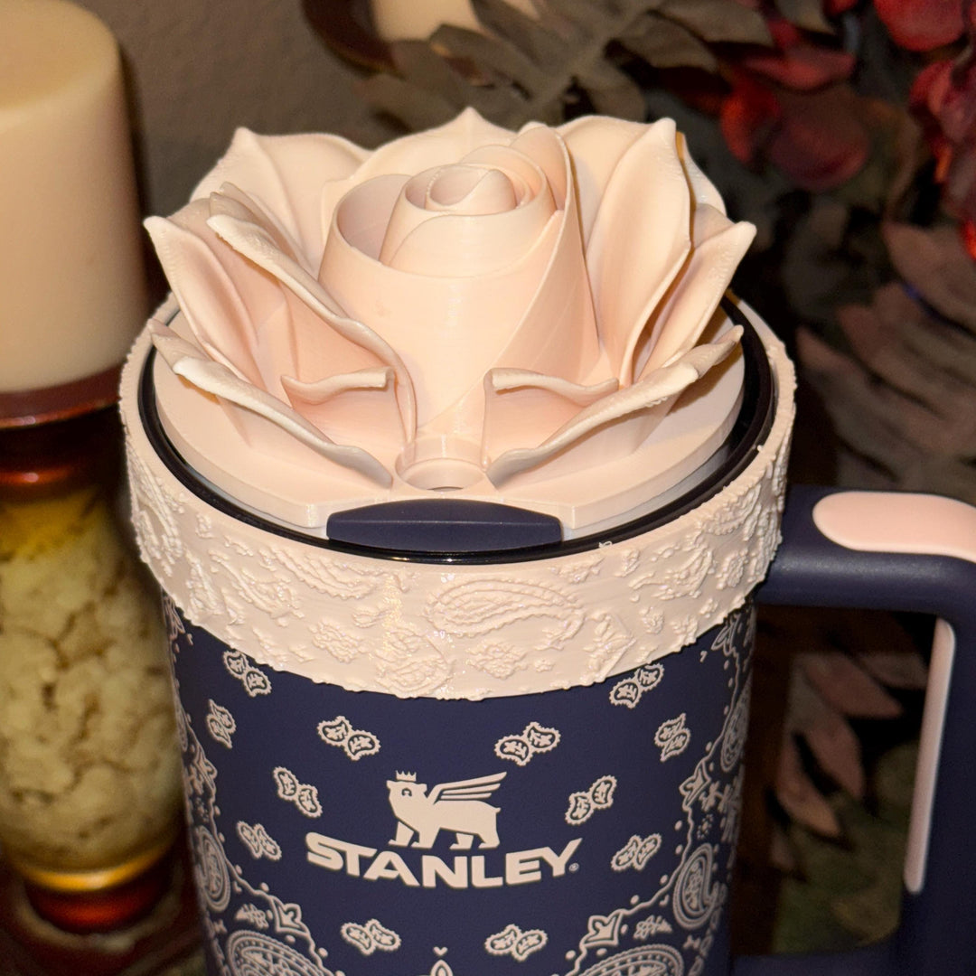 Handkerchief Bandana Western Boot Sleeve, Stanley Blue Corn Paisley, Tumbler Accessories, Unique Gift,