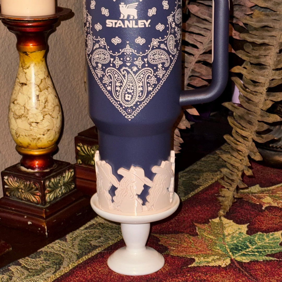 Cowgirl Hat Tumbler Boot, Rodeo Cup Sleeve, fits your Stanley Tumblers, Unique Gift, custom colors