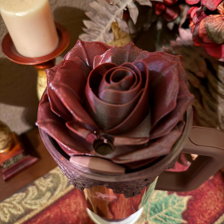 Damask Lace Tumbler Halo or Boot, Stanley accessories, unique gift, deep purple, egg plant, rose gold, Quencher and Pro Tour