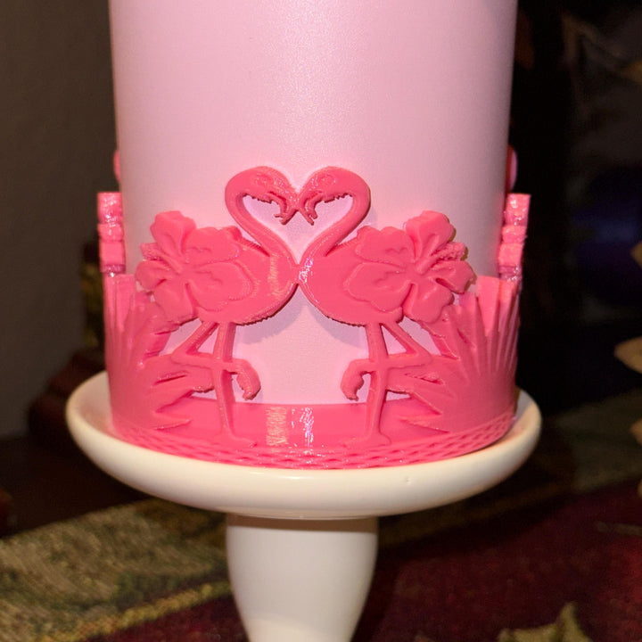 Tropical Flamingo Tumbler Boot, Cabana beach Tumbler Boot Sleeve, Unique Gift, multiple color