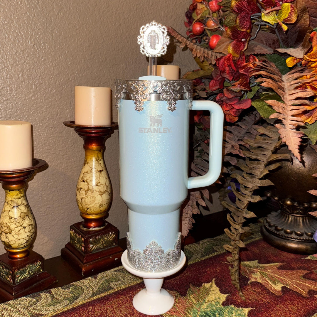 Fancy Detailed Princess Queen Tumbler Boot, Halo, Deluxe Crown, handle charm and Straw Topper Collection, fits Stanley Tumblers, Unique Gift