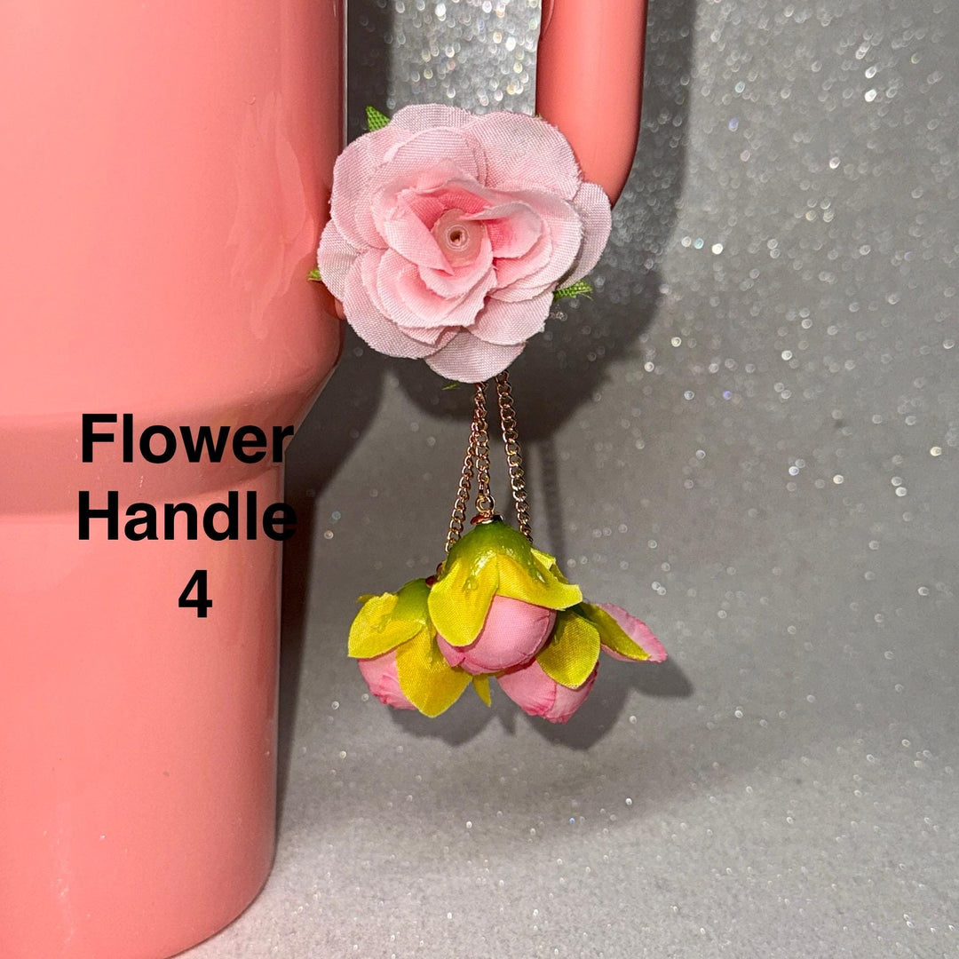 Beautiful Hanging Flower Cup Handle Clip – Magnetic Tumbler Charm Accessory