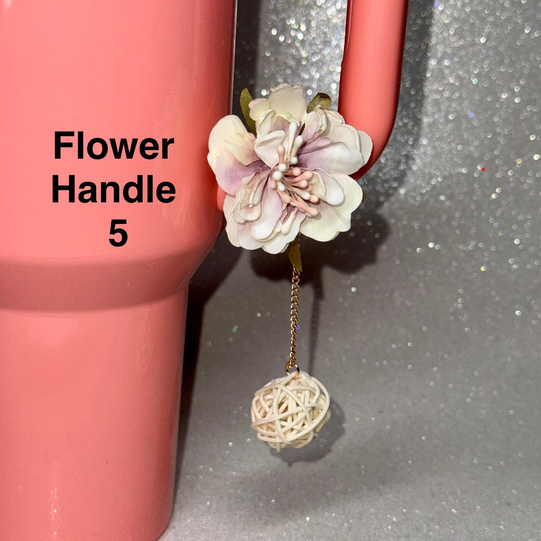 Beautiful Hanging Flower Cup Handle Clip – Magnetic Tumbler Charm Accessory