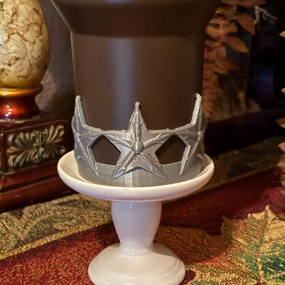 Silver Star Tumbler Boot or Straw Topper, fits Stanley Tumbler, Cup Boot Sleeve, Unique Gift,