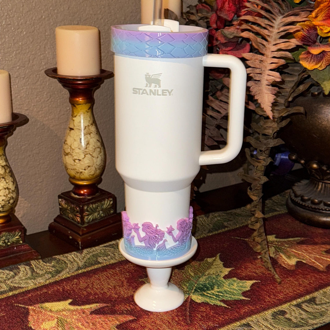 Mermaid Tumbler Boot or Halo, Cup Bangle Sleeve, summer beach themed cup sleeve, Fit's Stanley Tumblers, Protective Sleeve