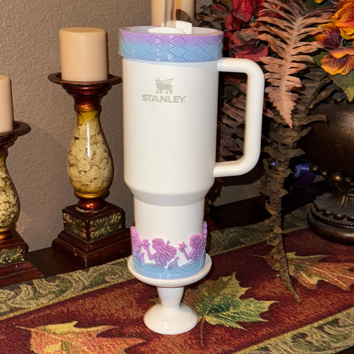 Mermaid Tumbler Boot or Halo, Cup Bangle Sleeve, summer beach themed cup sleeve, Fit's Stanley Tumblers, Protective Sleeve