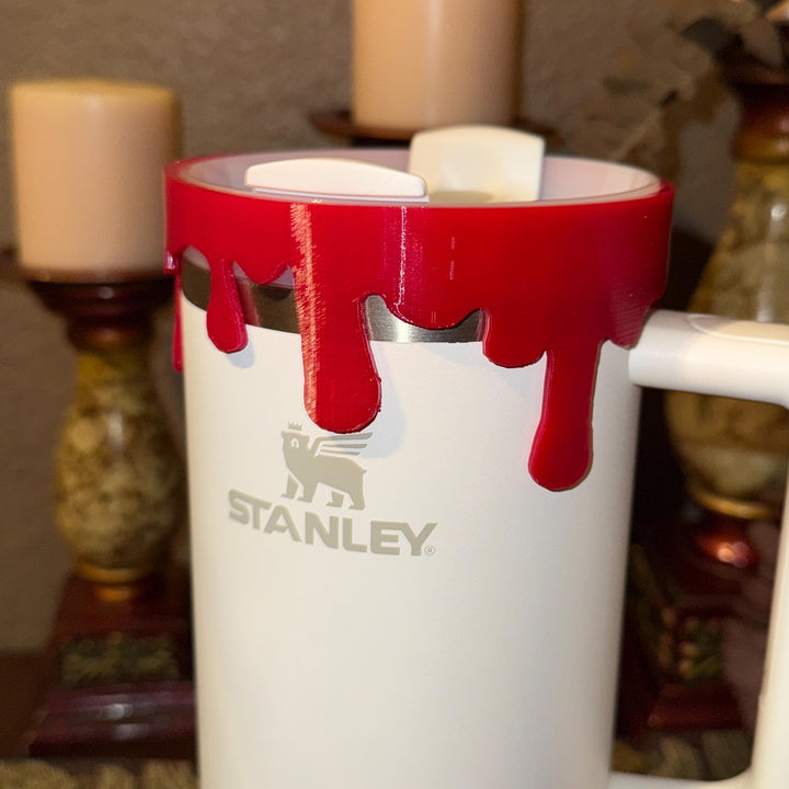 Help Handprint Blood drips Tumbler Boot Lid Halo Bangle and Boot for Stanley Accessories, Cup Sleeve