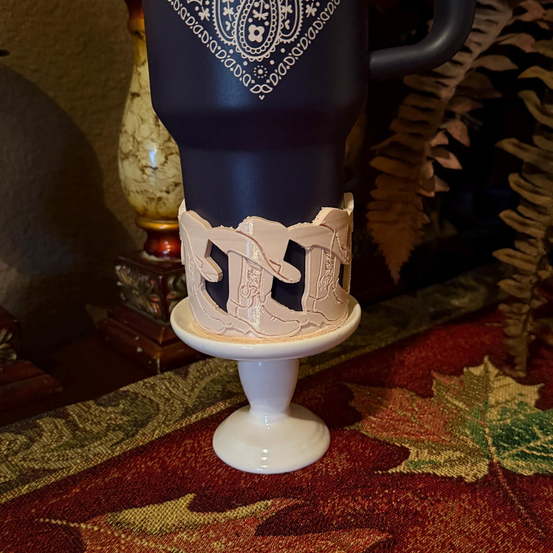 Cowboy Boots Hat Western Boot Sleeve, Stanley Blue Corn Paisley, Desert Bloom, Rose Lotus HydroJug Coldest Tumbler Accessories, Unique Gift