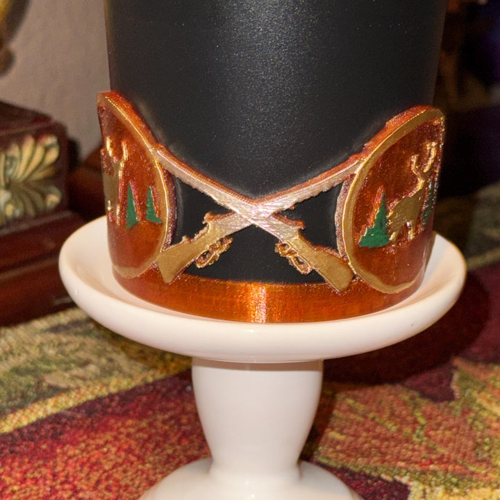 Deer Hunting Tumbler Boot, Fathers Day, fits your 20/30 oz 40 oz Stanley Tumblers, Unique Gift, brown and gold matching colors