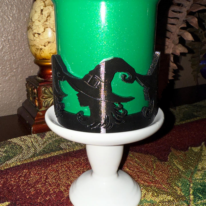 Witch tumbler boot and witch hat tumbler topper, accessories for your Stanley tumbler, unique Halloween spellcast gift.