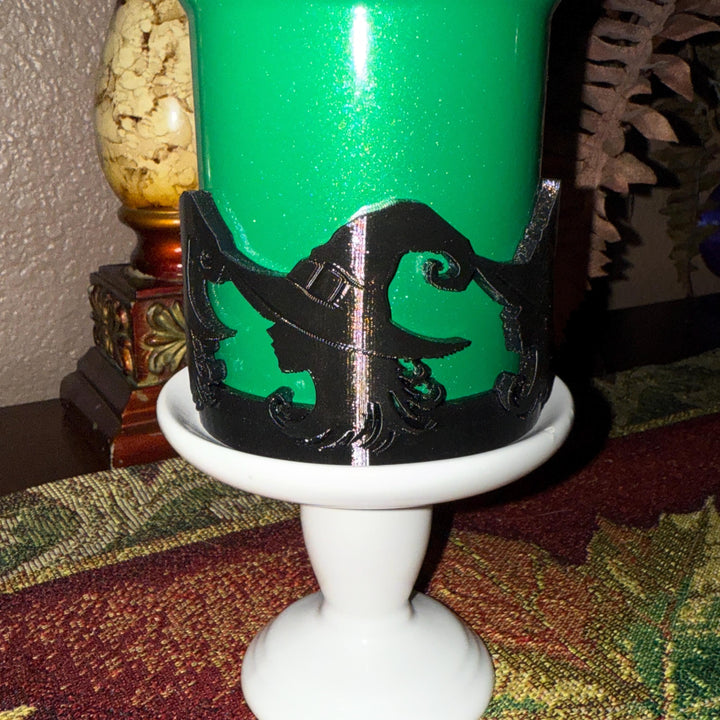 Witch tumbler boot and witch hat tumbler topper, accessories for your Stanley tumbler, unique Halloween gift.