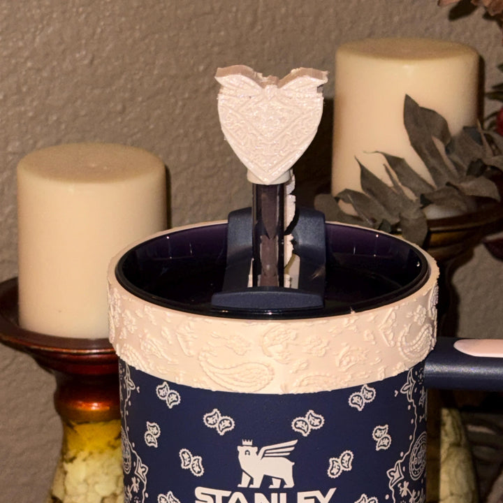 Handkerchief Bandana Western Boot Sleeve, Stanley Blue Corn Paisley, Tumbler Accessories, Unique Gift,