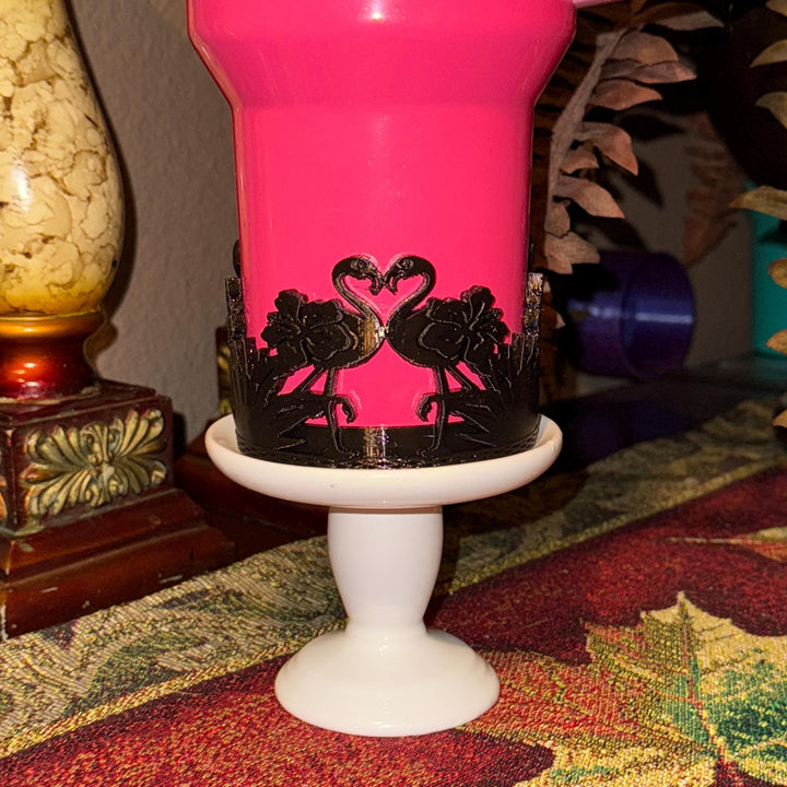 Tropical Flamingo Tumbler Boot, Cabana beach Tumbler Boot Sleeve, Unique Gift, multiple color