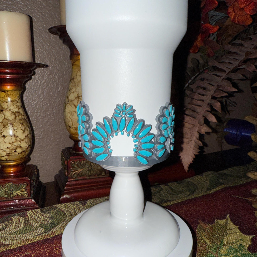 Concho Turquoise Tumbler Boot for Stanley, Drink Sleeve Protective Boot, Country Jewelry, Unique Stanley Accessories Gift