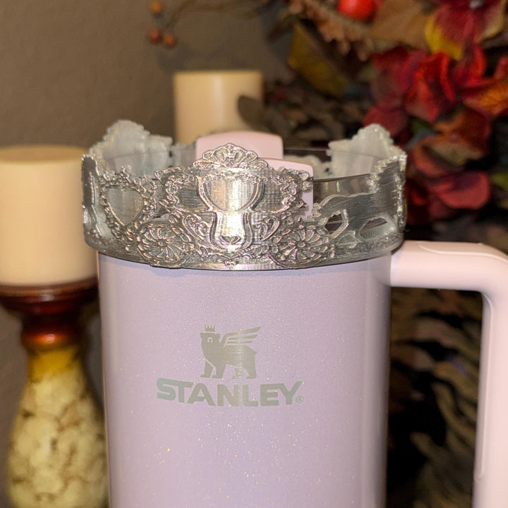 Fancy Carriage Rhinestone Princess Tumbler Boot and Straw Topper Collection, fits Stanley Tumblers, Unique Gift