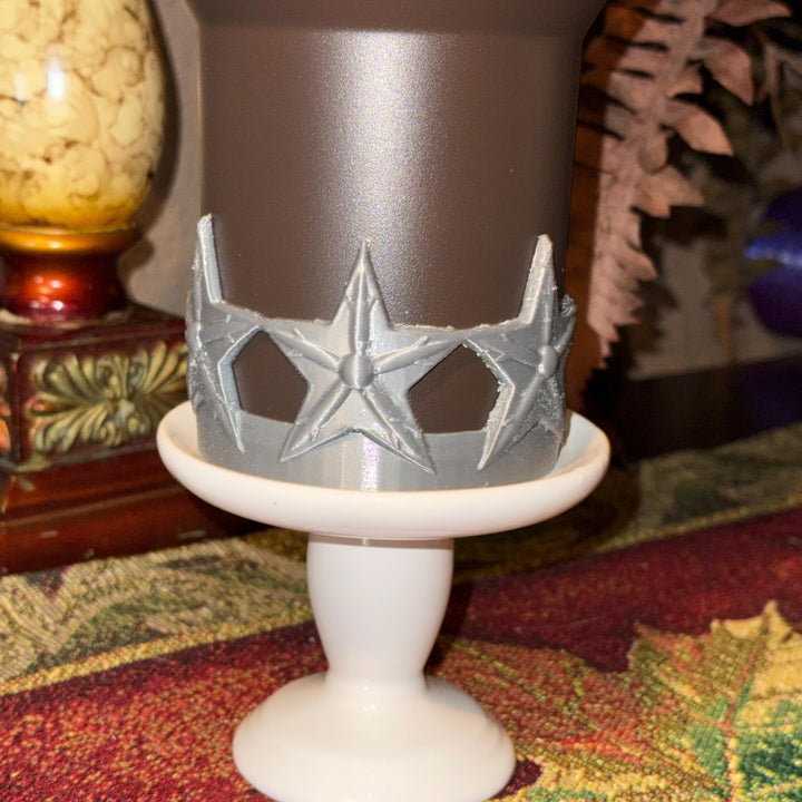 Silver Star Tumbler Boot or Straw Topper, fits Stanley Tumbler, Cup Boot Sleeve, Unique Gift,