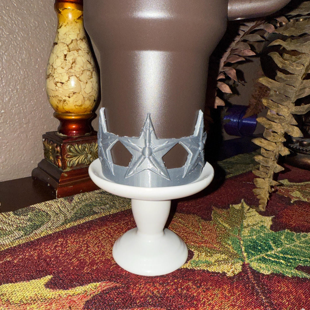 Silver Star Tumbler Boot or Straw Topper, fits Stanley Tumbler, Cup Boot Sleeve, Unique Gift,