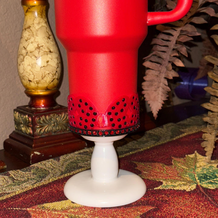 Rhinestone Bow Tumbler Boot, Tumbler Boot Cup Sleeve, Princess Bow, Fit's Stanley, Tumblers Accessories Red Black Pink