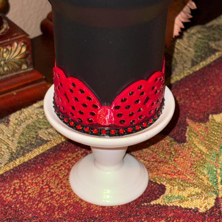 Rhinestone Bow Tumbler Boot, Tumbler Boot Cup Sleeve, Princess Bow, Fit's Stanley, Tumblers Accessories Red Black Pink