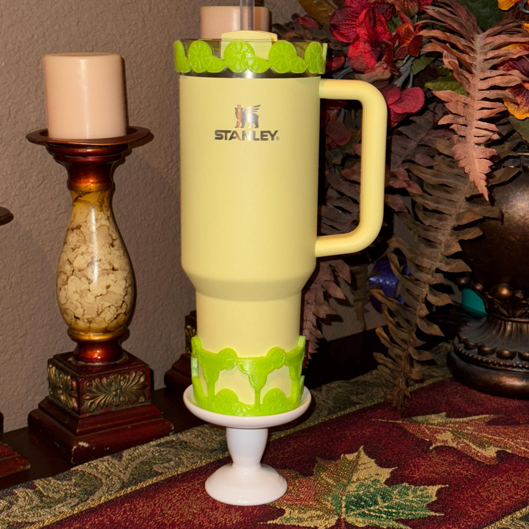 Margarita Lime Tumbler Accessories for Stanley tumblers, Halo Lid Band Bangle Boot, girls night happy hour, Unique Gift