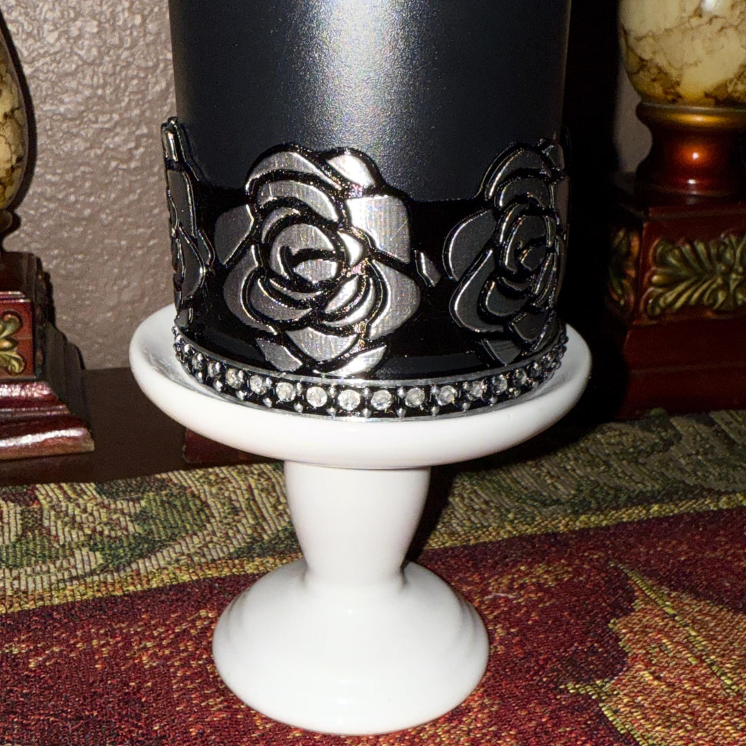 Silver Rhinestone Rose Tumbler Boot, Tumbler Boot Sleeve, Princess Rose, Fit's Stanley Tumblers, Protective Sleeve, black clear HOT SELLER