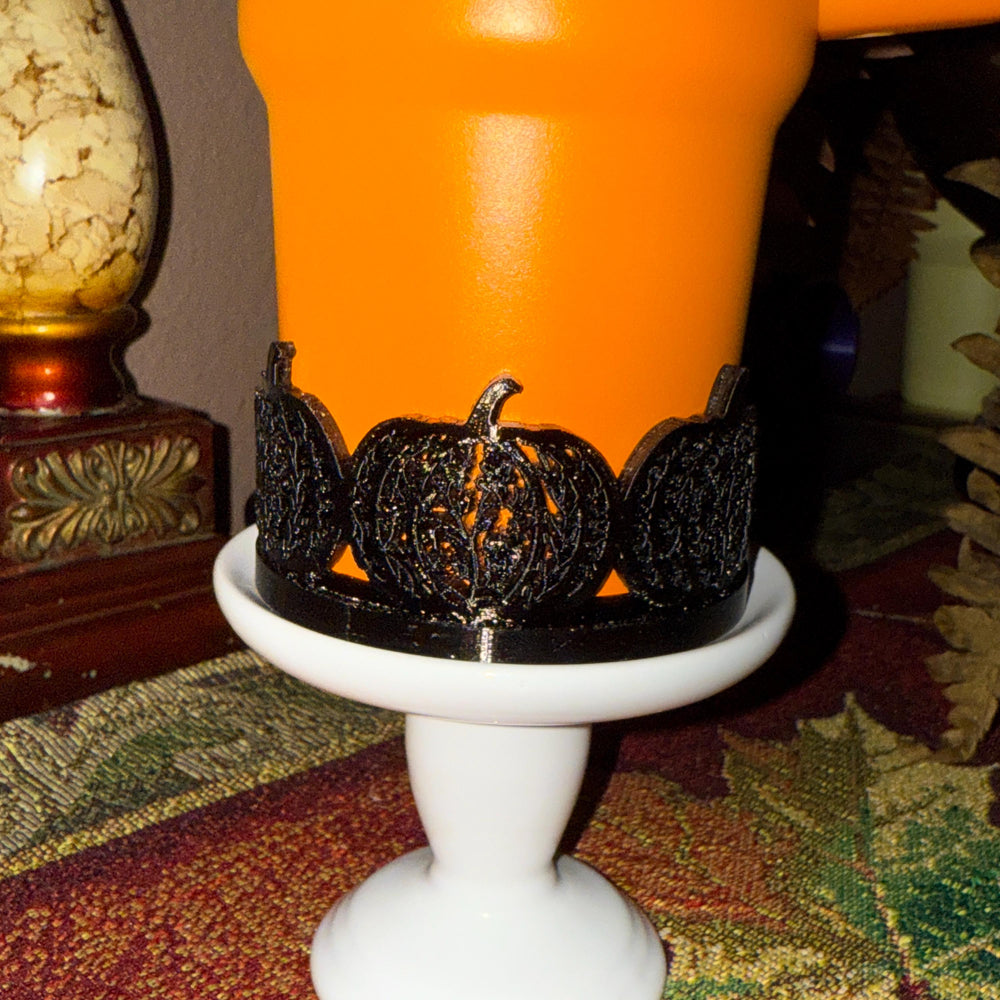 Halloween Pumpkin Tumbler Boot, Black Orange Halloween Tumbler Sleeve, Festive Tumbler Accessories for 30 and 40 oz Tumblers, Unique Gift