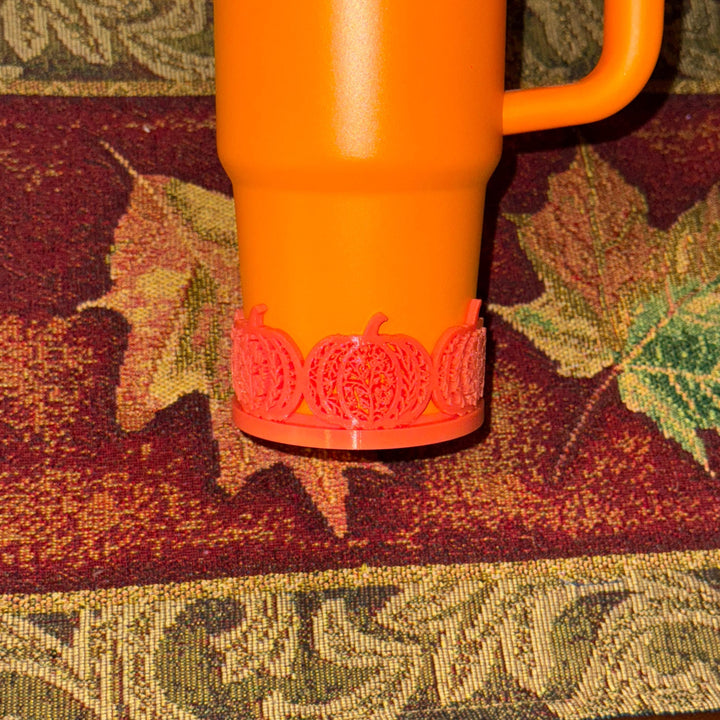 Detailed Halloween Pumpkin Tumbler Boot, Black Orange Halloween Cup Sleeve, Festive Accessories for 30 and 40 oz Tumblers, Unique Gift